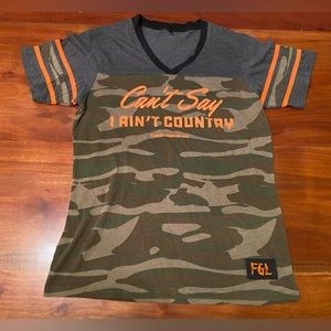 2019 Florida Georgia Line Camouflage Jersey Shirt Camo Tour Tee Ladies Country L